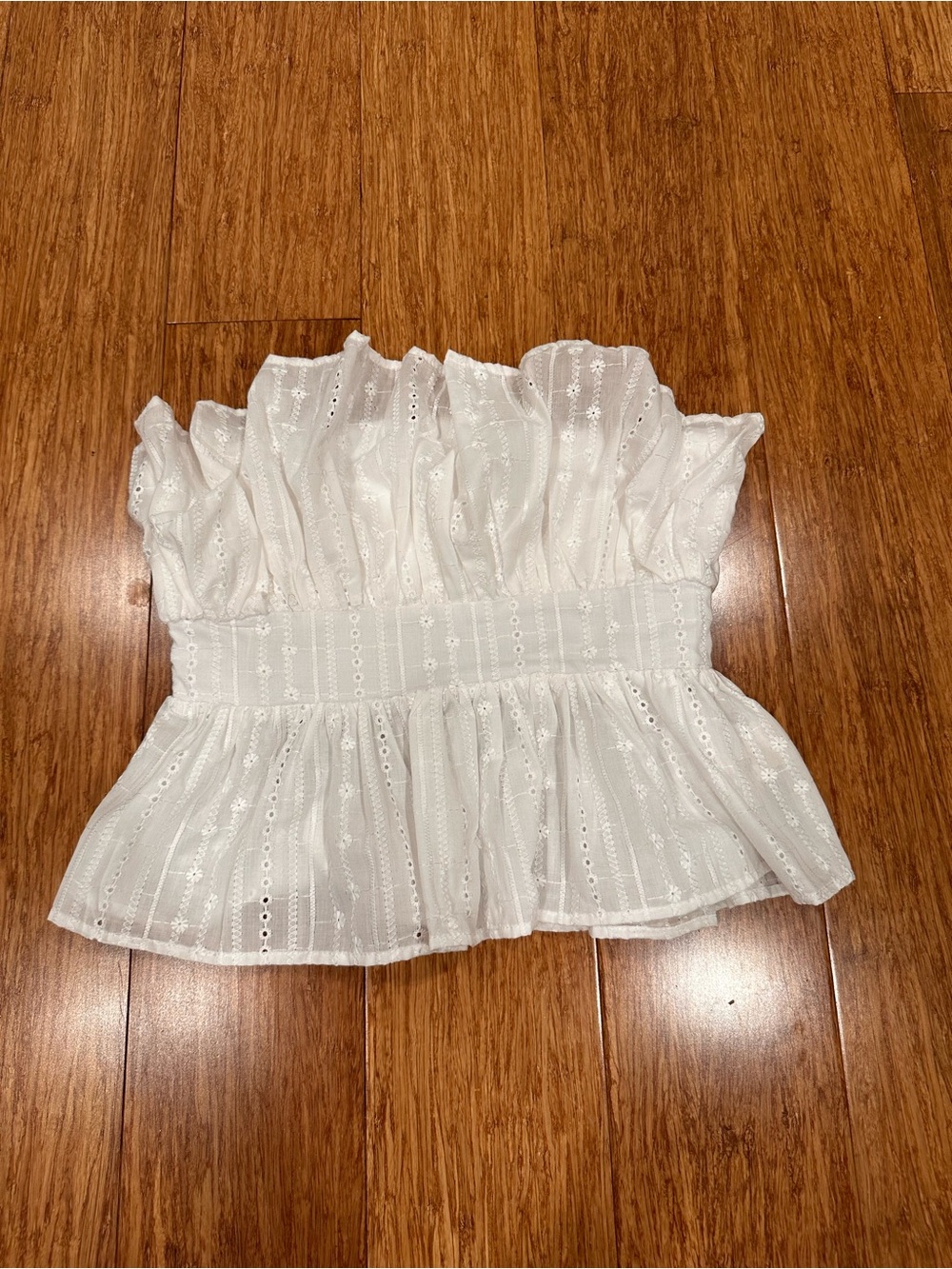 White Strapless Top - Women